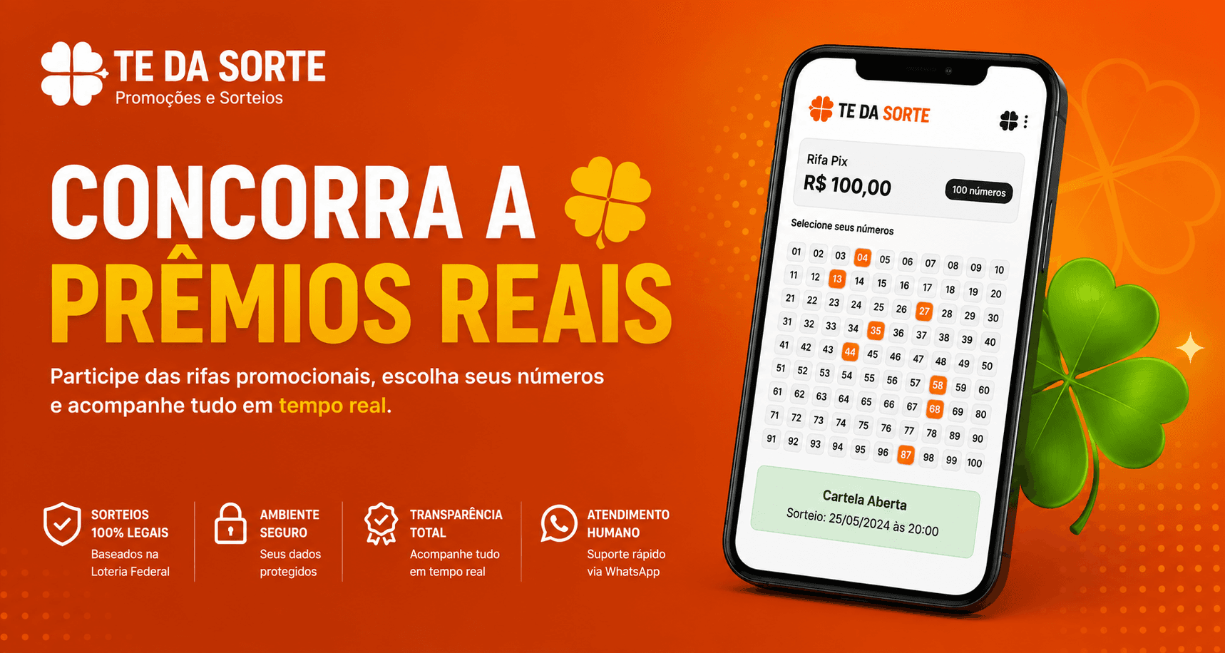 Banner Te Da Sorte - Promoções e Sorteios